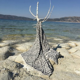 Mijölnir Toalla de Playa Fouta Black, White, Beige